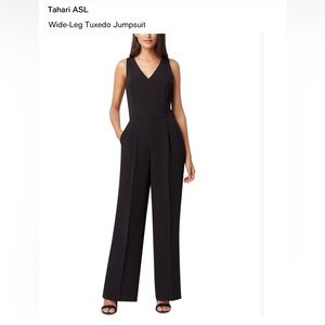 Tahari ASL Black Wide-Leg Jumpsuit